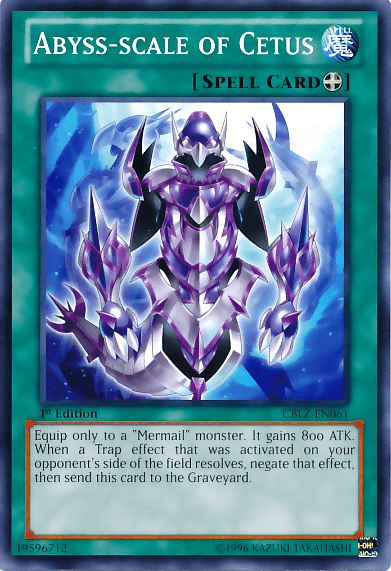 1st Edition, Common, Cosmo Blazer, Equip Spell, Spell, Unlimited Abyss-scale of Cetus [CBLZ-EN061] Common - Trading Card World