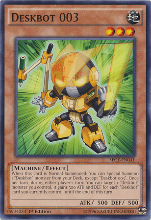 1st Edition, Common, Earth, Effect Monster, Machine, Secrets of Eternity, Unlimited Deskbot 003 [SECE-EN041] Common - Trading Card World