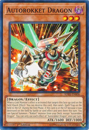 1st Edition, Common, Dark, Dragon, Effect Monster, Structure Deck: Rokket Revolt Autorokket Dragon [SDRR-EN008] Common - Trading Card World