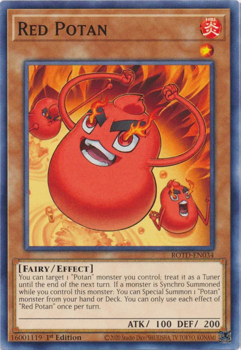 1st Edition, Common, Effect Monster, Fairy, Fire, Rise of the Duelist Red Potan [ROTD-EN034] Common - Trading Card World