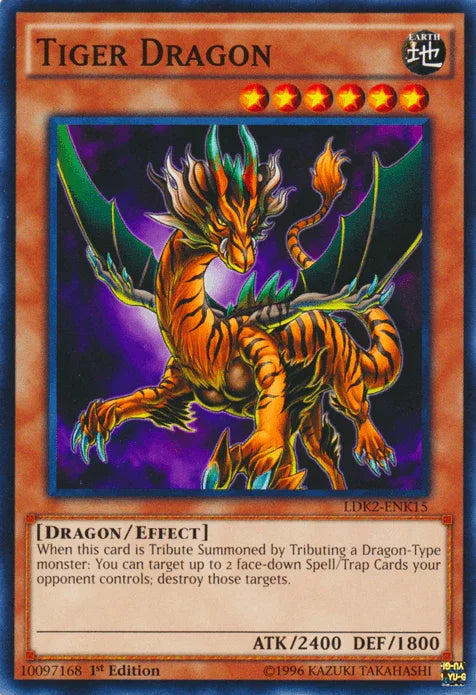 1st Edition, Common, Dragon, Earth, Effect Monster, Legendary Decks II, Unlimited Tiger Dragon [LDK2-ENK15] Common - Trading Card World