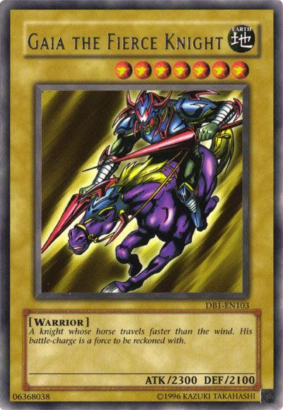 Dark Beginning 1, Earth, Normal Monster, Rare, Unlimited, Warrior Gaia The Fierce Knight [DB1-EN103] Rare - Trading Card World