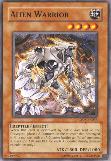 Champion Pack 8, Common, Earth, Effect Monster, Reptile, Unlimited Alien Warrior [CP08-EN016] Common - Trading Card World
