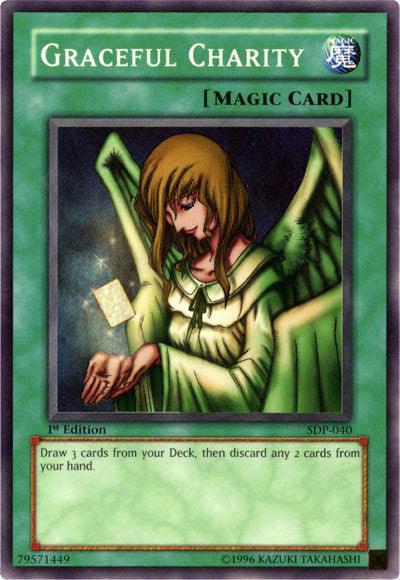 1st Edition, Normal Spell, Spell, Starter Deck: Pegasus, Super Rare, Unlimited Graceful Charity [SDP-040] Super Rare - Trading Card World