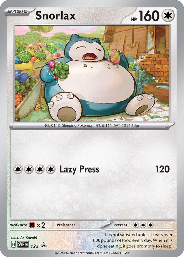 122, Colorless, Fire [x2], Holofoil, Promo, Scarlet & Violet: Black Star Promos Snorlax (122) [Scarlet & Violet: Black Star Promos] - Trading Card World