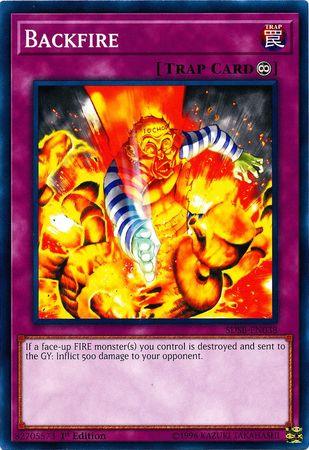 1st Edition, Common, Continuous Trap, Structure Deck: Soulburner, Trap Backfire [SDSB-EN038] Common - Trading Card World