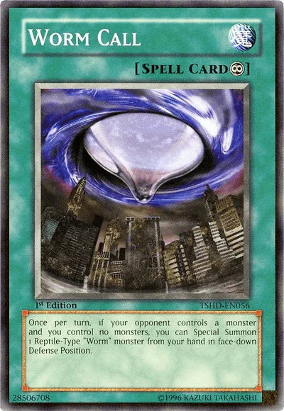 1st Edition, Common, Continuous Spell, Spell, The Shining Darkness, Unlimited Worm Call [TSHD-EN056] Common - Trading Card World