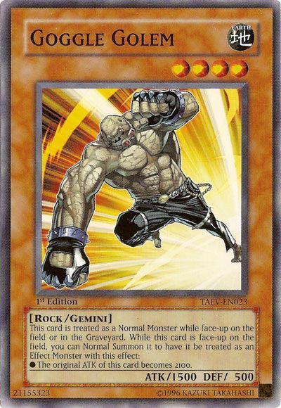 1st Edition, Common, Earth, Gemini Monster, Rock, Tactical Evolution, Unlimited Goggle Golem [TAEV-EN023] Common - Trading Card World