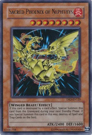 Dark Revelation Volume 3, Effect Monster, Fire, Ultra Rare, Unlimited, Winged Beast Sacred Phoenix of Nephthys [DR3-EN125] Ultra Rare - Trading Card World