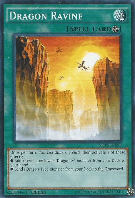 1st Edition, Common, Field Spell, Spell, Structure Deck: Rise of the True Dragons Dragon Ravine [SR02-EN026] Common - Trading Card World