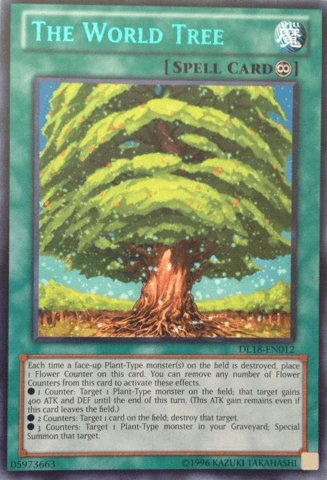 Continuous Spell, Duelist League Promo, Rare, Spell, Unlimited The World Tree (Green) [DL18-EN012] Rare - Trading Card World