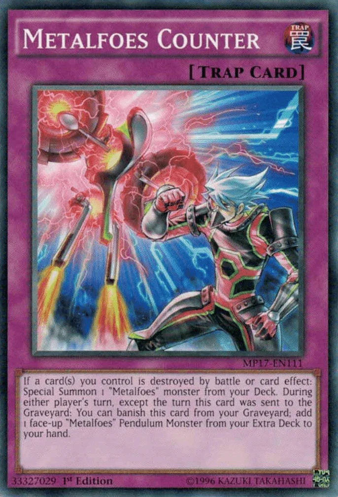 1st Edition, 2017 Mega-Tins Mega Pack, Common, Normal Trap, Trap Metalfoes Counter [MP17-EN111] Common - Trading Card World
