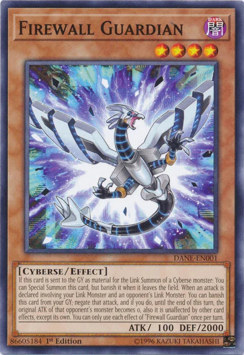 1st Edition, Common, Cyberse, Dark, Dark Neostorm, Effect Monster, Unlimited Firewall Guardian [DANE-EN001] Common - Trading Card World