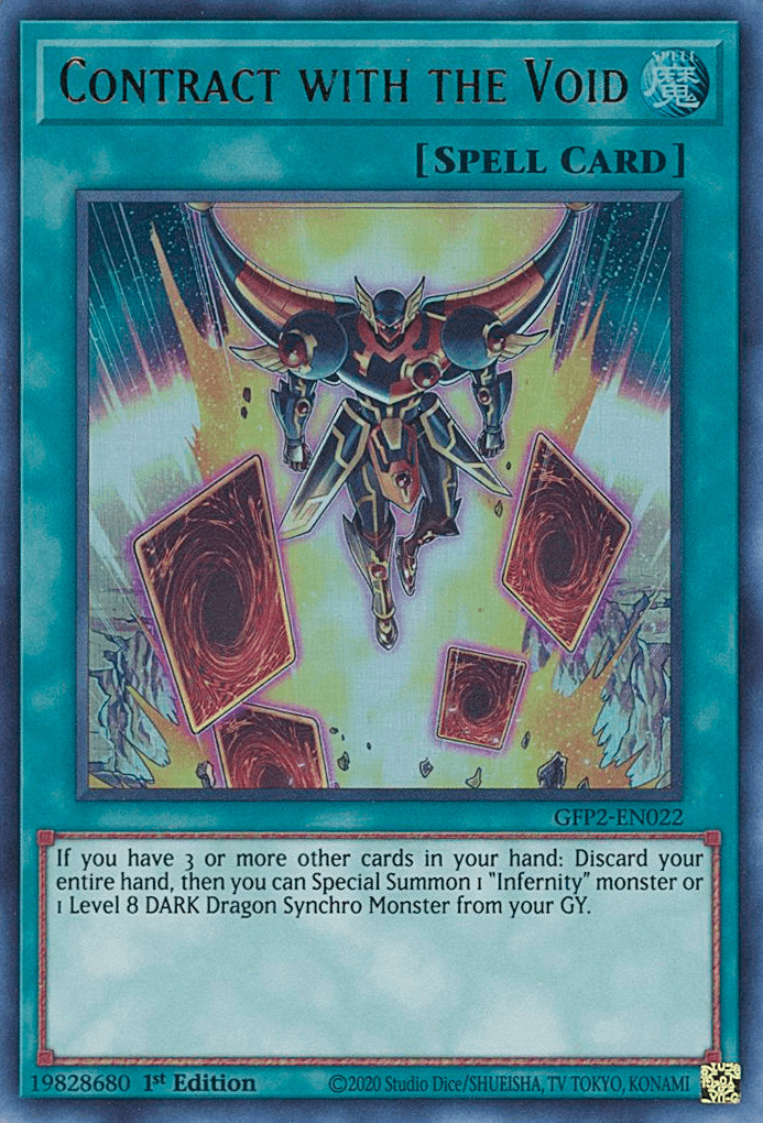 1st Edition, Ghosts From the Past: The 2nd Haunting, Normal Spell, Spell, Ultra Rare Contract with the Void [GFP2-EN022] Ultra Rare - Trading Card World