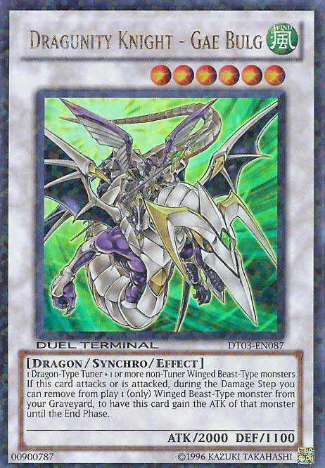 Dragon, Duel Terminal 3, Limited, Synchro/Effect Monster, Ultra Rare, Wind Dragunity Knight - Gae Bulg [DT03-EN087] Ultra Rare - Trading Card World