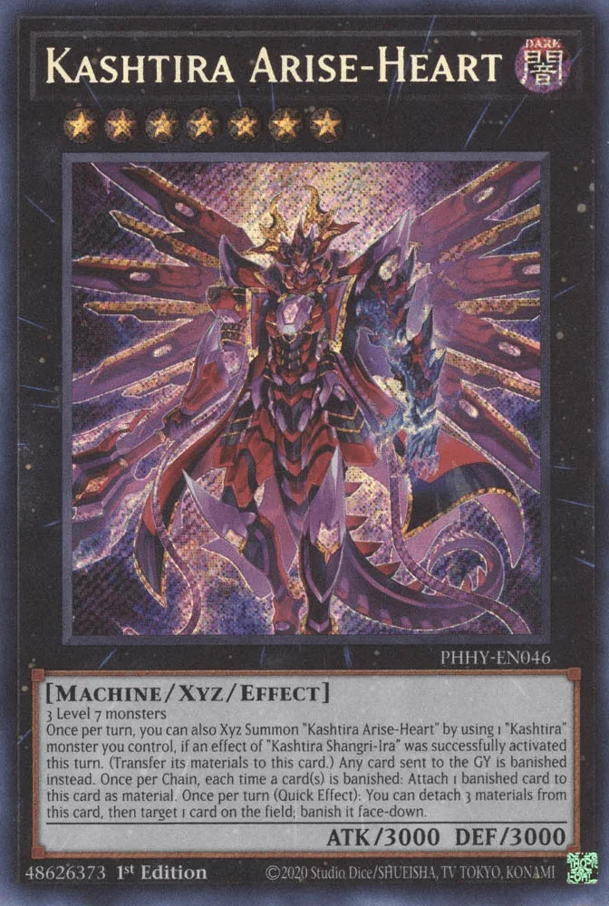 1st Edition, Dark, Machine, Photon Hypernova, Secret Rare, Xyz/Effect Monster Kashtira Arise-Heart [PHHY-EN046] Secret Rare - Trading Card World