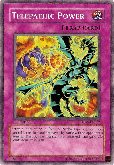 1st Edition, Common, Normal Trap, The Duelist Genesis, Trap, Unlimited Telepathic Power [TDGS-EN072] Common - Trading Card World