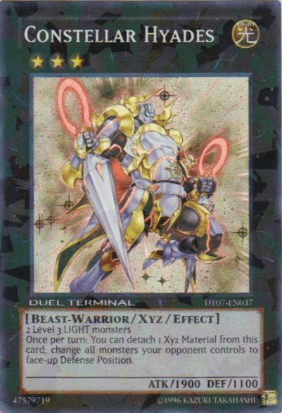 Beast-Warrior, Duel Terminal 7, Light, Limited, Super Rare, Xyz/Effect Monster Constellar Hyades [DT07-EN037] Super Rare - Trading Card World
