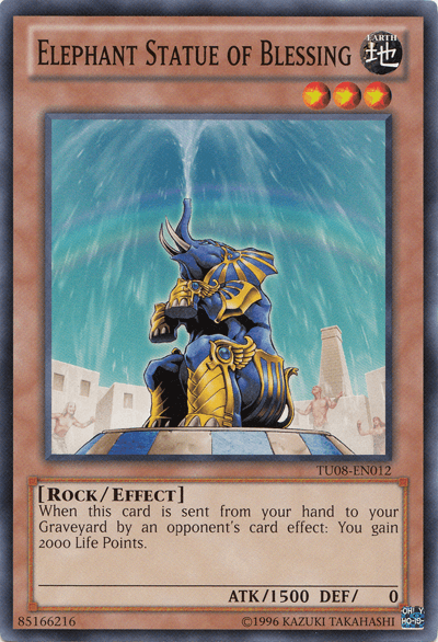 Common, Earth, Effect Monster, Rock, Turbo Pack: Booster Eight, Unlimited Elephant Statue of Blessing [TU08-EN012] Common - Trading Card World