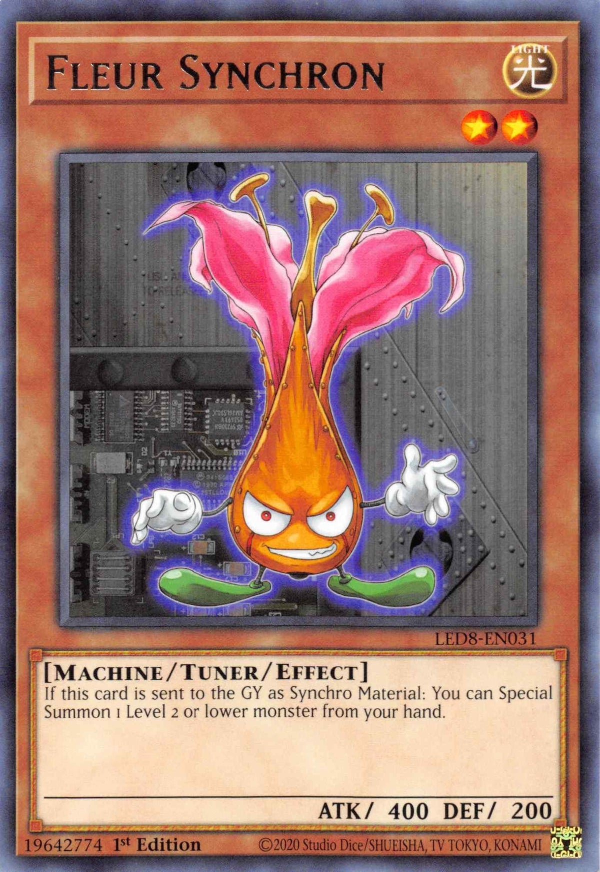 1st Edition, Legendary Duelists: Synchro Storm, Light, Machine, Rare, Tuner/Effect Monster Fleur Synchron [LED8-EN031] Rare - Trading Card World