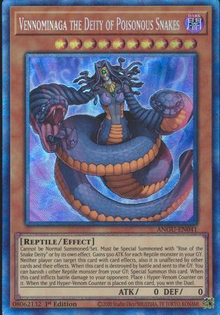 1st Edition, Ancient Guardians, Collector's Rare, Dark, Effect Monster, Reptile Vennominaga the Deity of Poisonous Snakes (Collector's Rare) [ANGU-EN041] Collector's Rare - Trading Card World