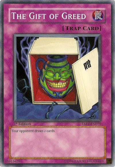 1st Edition, Common, Normal Trap, Tactical Evolution, Trap, Unlimited The Gift of Greed [TAEV-EN079] Common - Trading Card World