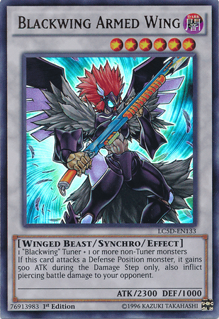 1st Edition, Dark, Legendary Collection 5D's, Synchro/Effect Monster, Ultra Rare, Winged Beast Blackwing Armed Wing [LC5D-EN133] Ultra Rare - Trading Card World