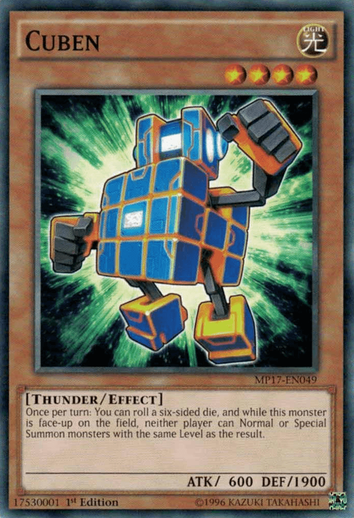 1st Edition, 2017 Mega-Tins Mega Pack, Common, Effect Monster, Light, Thunder Cuben [MP17-EN049] Common - Trading Card World