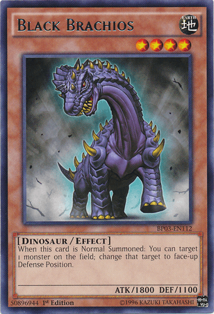 1st Edition, Battle Pack 3: Monster League, Dinosaur, Earth, Effect Monster, Rare Black Brachios [BP03-EN112] Rare - Trading Card World