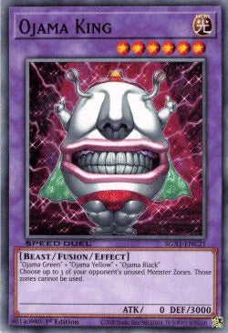 1st Edition, Beast, Common, Fusion Monster, Light, Speed Duel GX: Duel Academy Box Ojama King [SGX1-ENC21] Common - Trading Card World