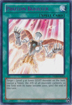 Duelist League Promo, Normal Spell, Rare, Spell, Unlimited Photon Booster (Purple) [DL18-EN013] Rare - Trading Card World