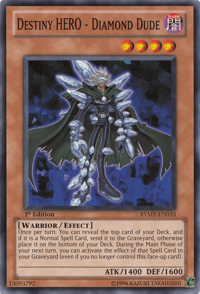 1st Edition, Common, Dark, Effect Monster, Ra Yellow Mega Pack, Unlimited, Warrior Destiny HERO - Diamond Dude [RYMP-EN033] Common - Trading Card World