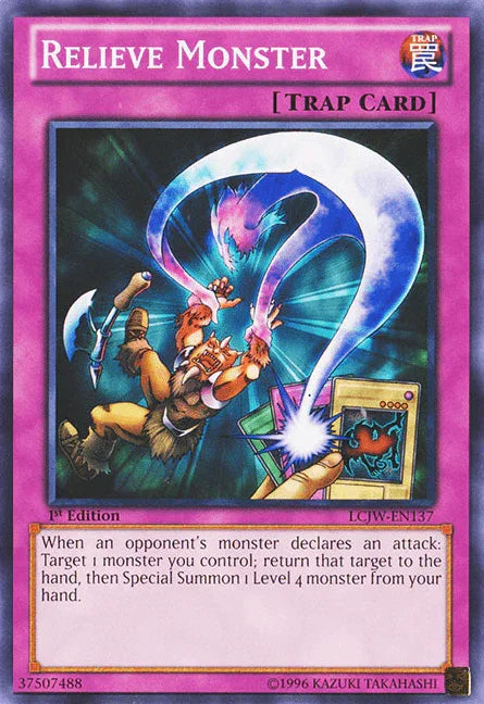 1st Edition, Common, Legendary Collection 4: Joey's World, Normal Trap, Trap Relieve Monster [LCJW-EN137] Common - Trading Card World