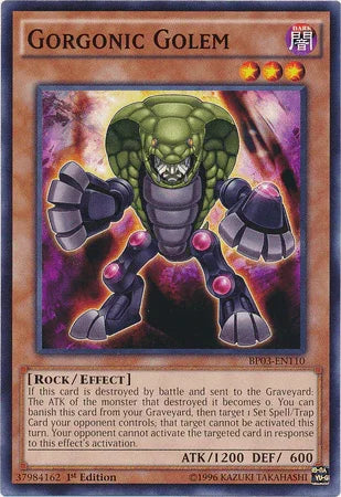 1st Edition, Battle Pack 3: Monster League, Common, Dark, Effect Monster, Rock Gorgonic Golem [BP03-EN110] Common - Trading Card World