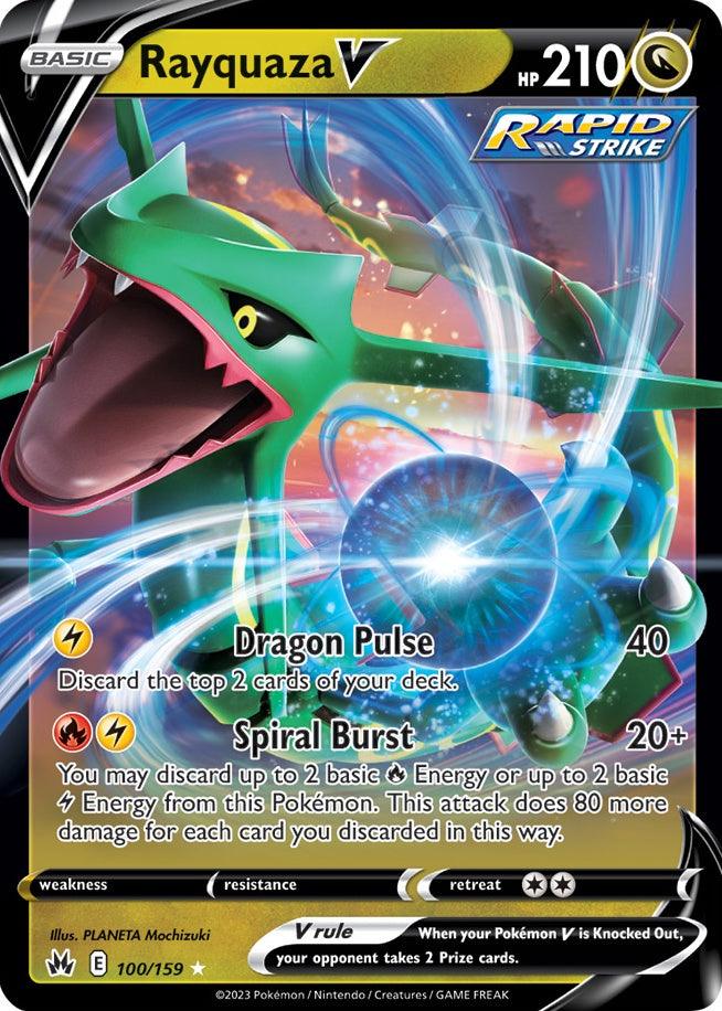 100, Dragon, Normal, Sword & Shield: Evolving Skies, Ultra Rare Rayquaza V 100/159 (Jumbo Card) [Sword & Shield: Evolving Skies] - Trading Card World