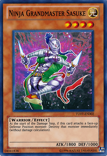 Effect Monster, Light, Super Rare, Turbo Pack: Booster Seven, Unlimited, Warrior Ninja Grandmaster Sasuke [TU07-EN002] Super Rare - Trading Card World