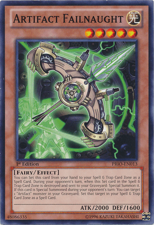 1st Edition, Common, Effect Monster, Fairy, Light, Primal Origin, Unlimited Artifact Failnaught [PRIO-EN013] Common - Trading Card World