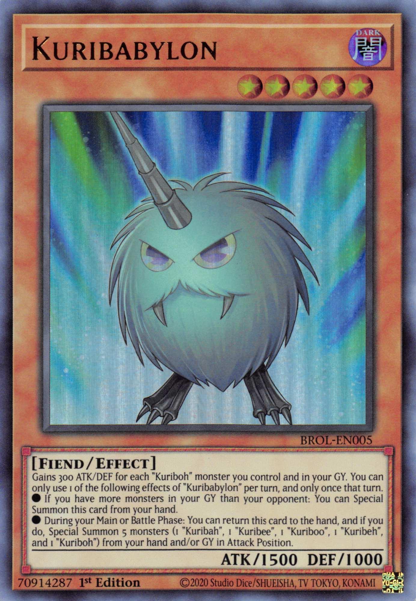 1st Edition, Brothers of Legend, Dark, Effect Monster, Fiend, Ultra Rare Kuribabylon [BROL-EN005] Ultra Rare - Trading Card World