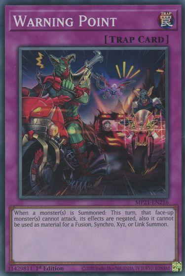 1st Edition, 2021 Tin of Ancient Battles, Normal Trap, Super Rare, Trap Warning Point [MP21-EN216] Super Rare - Trading Card World