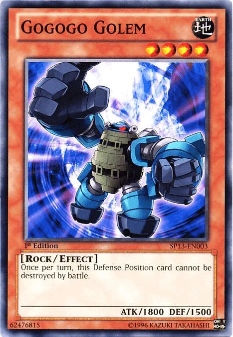 1st Edition, Common, Earth, Effect Monster, Rock, Star Pack 2013, Unlimited Gogogo Golem [SP13-EN003] Common - Trading Card World