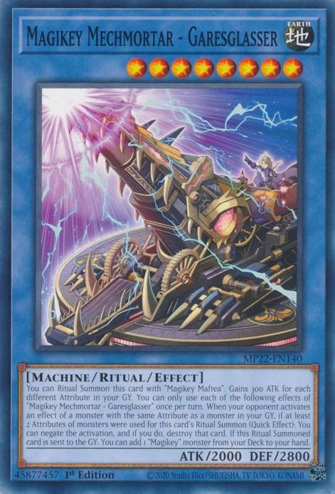 1st Edition, 2022 Tin of the Pharaoh's Gods, Common, Earth, Machine, Ritual/EffectMonster Magikey Mechmortar - Garesglasser [MP22-EN140] Common - Trading Card World