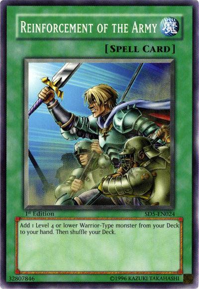 1st Edition, Common, Normal Spell, Spell, Structure Deck: Warrior's Triumph Reinforcement of the Army [SD5-EN024] Common - Trading Card World