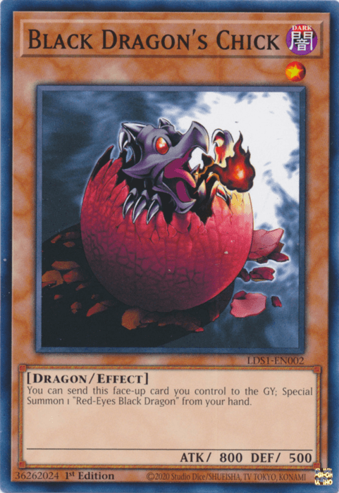 1st Edition, Common, Dark, Dragon, Effect Monster, Legendary Duelists: Season 1 Black Dragon's Chick [LDS1-EN002] Common - Trading Card World