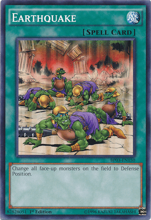 1st Edition, Battle Pack 3: Monster League, Common, Normal Spell, Spell Earthquake [BP03-EN150] Common - Trading Card World