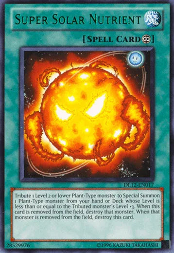 Continuous Spell, Duelist League Promo, Rare, Spell, Unlimited Super Solar Nutrient (Green) [DL12-EN017] Rare - Trading Card World
