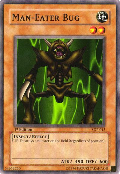 1st Edition, Common, Earth, Effect Monster, Insect, Starter Deck: Pegasus, Unlimited Man-Eater Bug [SDP-015] Common - Trading Card World