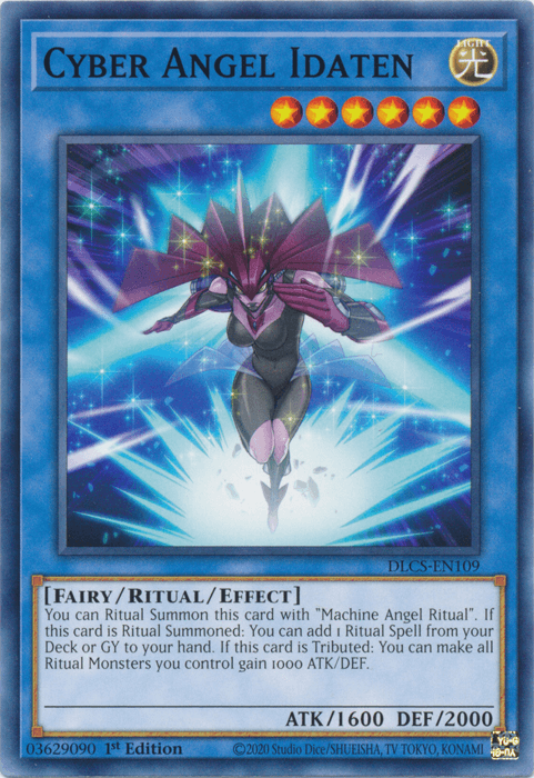 1st Edition, Common, Dragons of Legend: The Complete Series, Fairy, Light, Ritual/Effect Monster Cyber Angel Idaten [DLCS-EN109] Common - Trading Card World