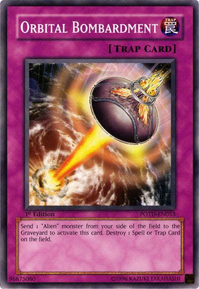 1st Edition, Common, Normal Trap, Power of the Duelist, Trap, Unlimited Orbital Bombardment [POTD-EN053] Common - Trading Card World