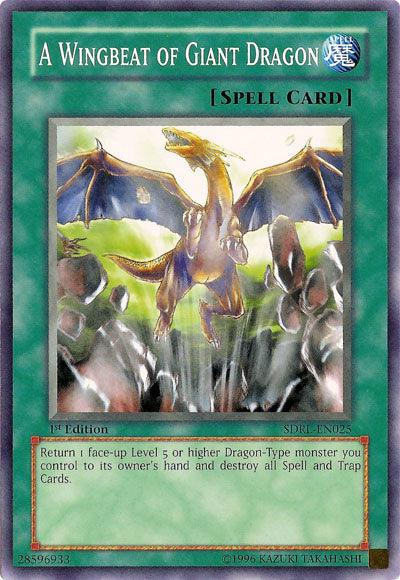 1st Edition, Common, Normal Spell, Spell, Structure Deck: Rise of the Dragon Lords A Wingbeat of Giant Dragon [SDRL-EN025] Common - Trading Card World