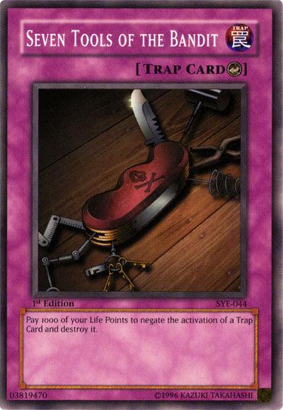1st Edition, Common, Counter Trap, Starter Deck: Yugi Evolution, Trap, Unlimited Seven Tools of the Bandit [SYE-044] Common - Trading Card World